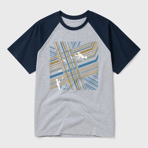 Library of Time Geek Retro Raglan T-Shirt