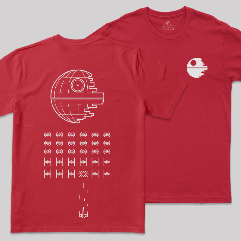 Pixel Wars Front And Back Printing Geek T-Shirt