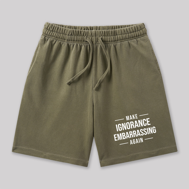 Make Ignorance Embarrassing Again Geeky Washed Shorts