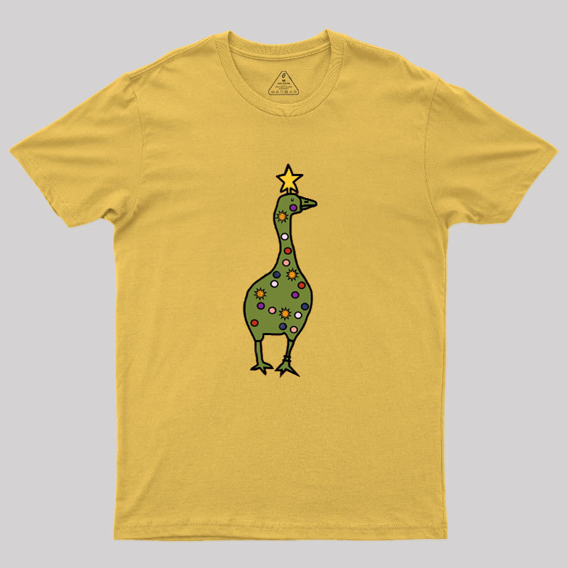 Silly Goose Christmas Tree Geek T-Shirt