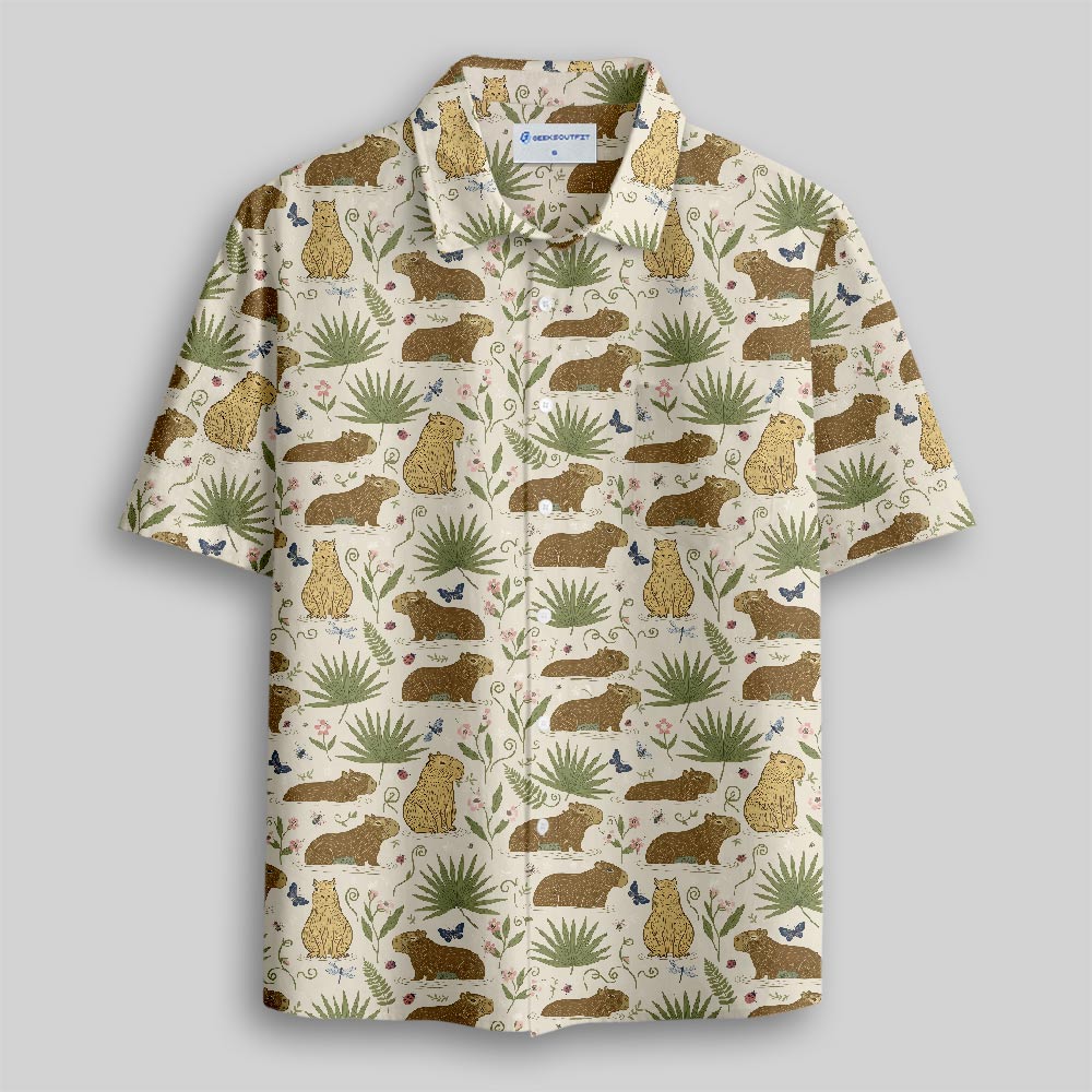 Tropical Leisure Button Up Pocket Shirt