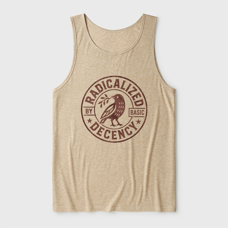 Radicalized By Basic Decency Ultra Soft Heather Tank