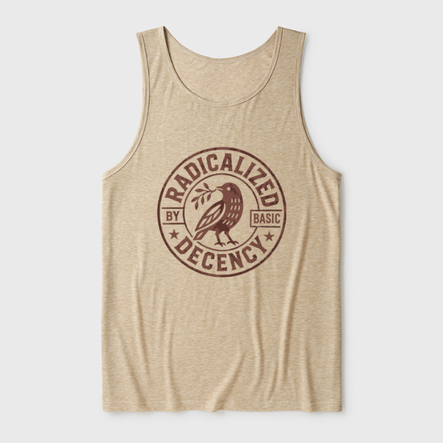 Radicalized By Basic Decency Ultra Soft Heather Tank