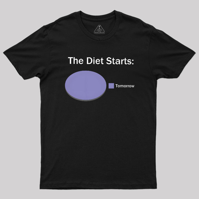 The Diet Starts Tomorrow Geek T-Shirt