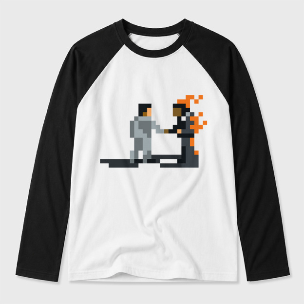 Wish You Were Here Geek Retro Raglan Long-Sleeve Tee