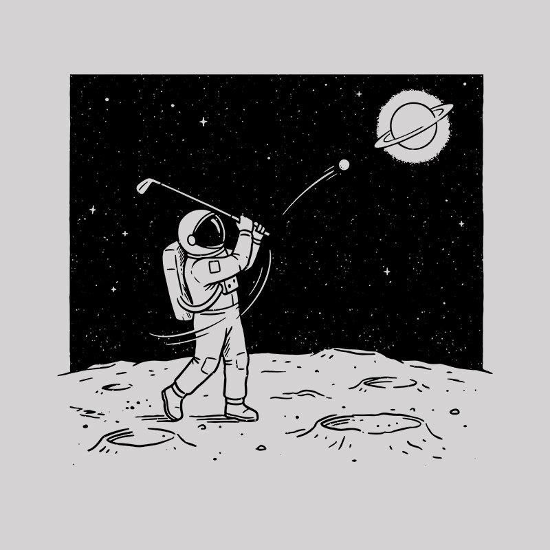 Space Golf Geek T-Shirt