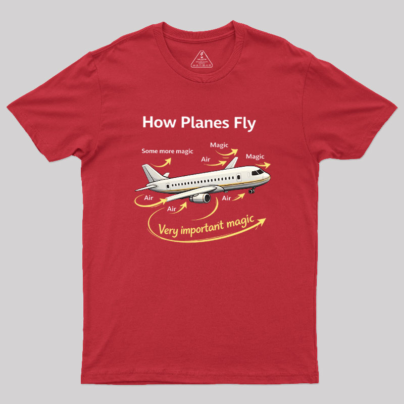 How Planes Fly Funny Aerospace Engineer Geek T-Shirt