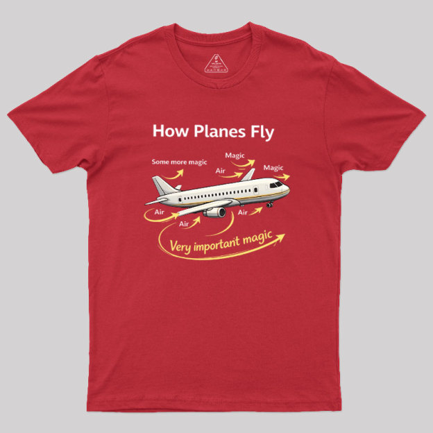 How Planes Fly Funny Aerospace Engineer Geek T-Shirt
