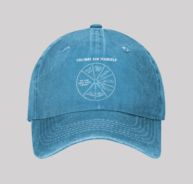 You May Ask Yourself Washed Vintage Baseball Cap