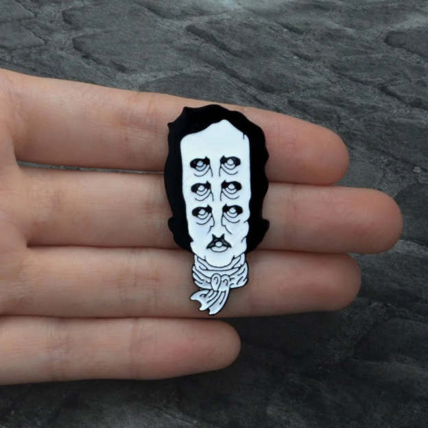 Edgar Allan Poe Enamel Pins - Geeksoutfit
