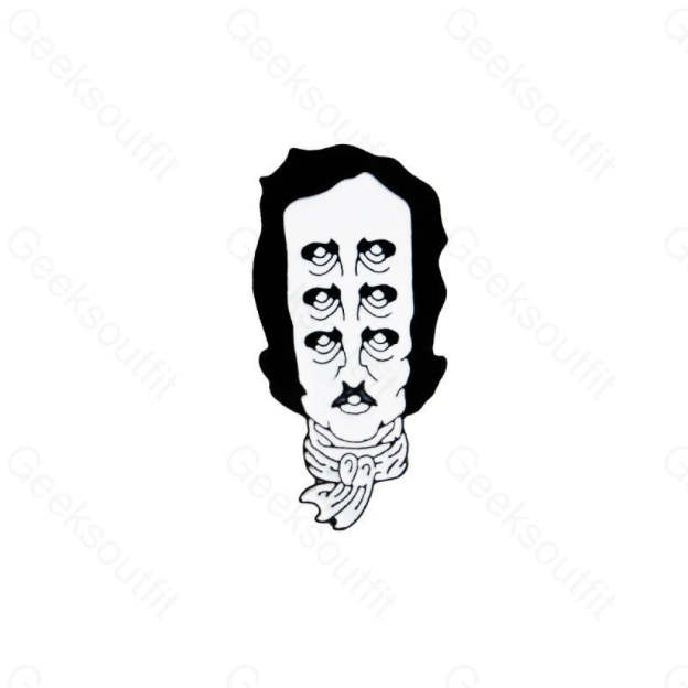 Edgar Allan Poe Enamel Pins - Geeksoutfit