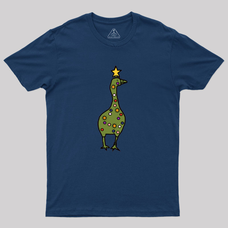 Silly Goose Christmas Tree Geek T-Shirt