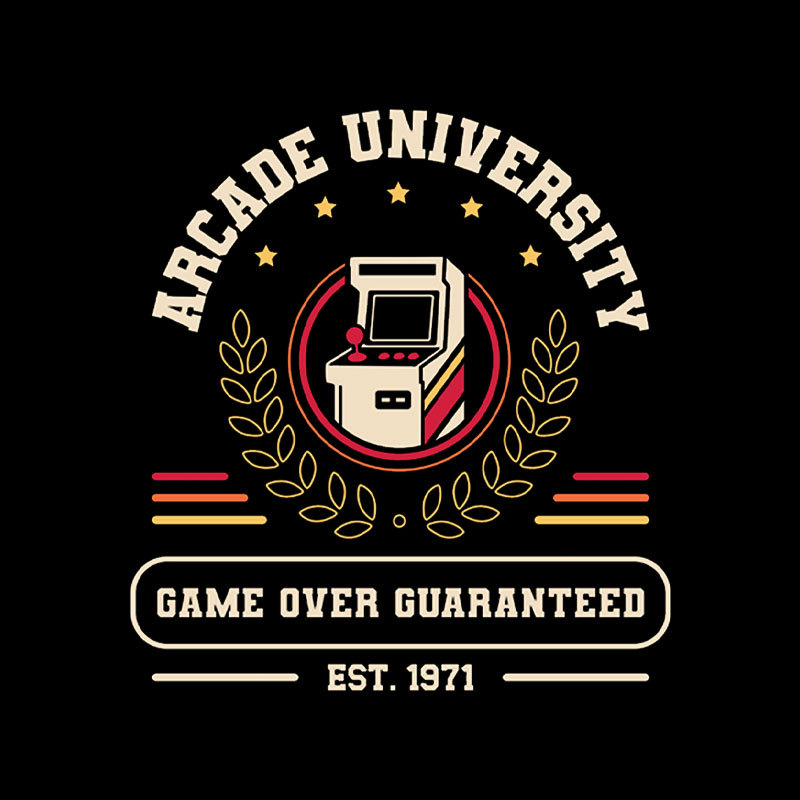 Arcade University Est 1971 Geek T-Shirt