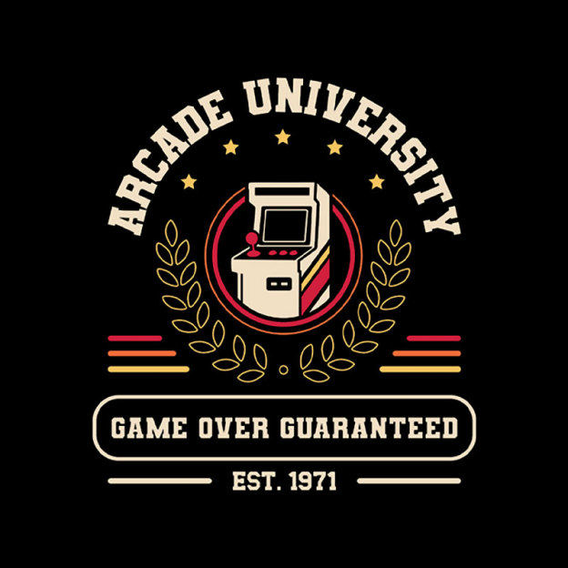 Arcade University Est 1971 Geek T-Shirt
