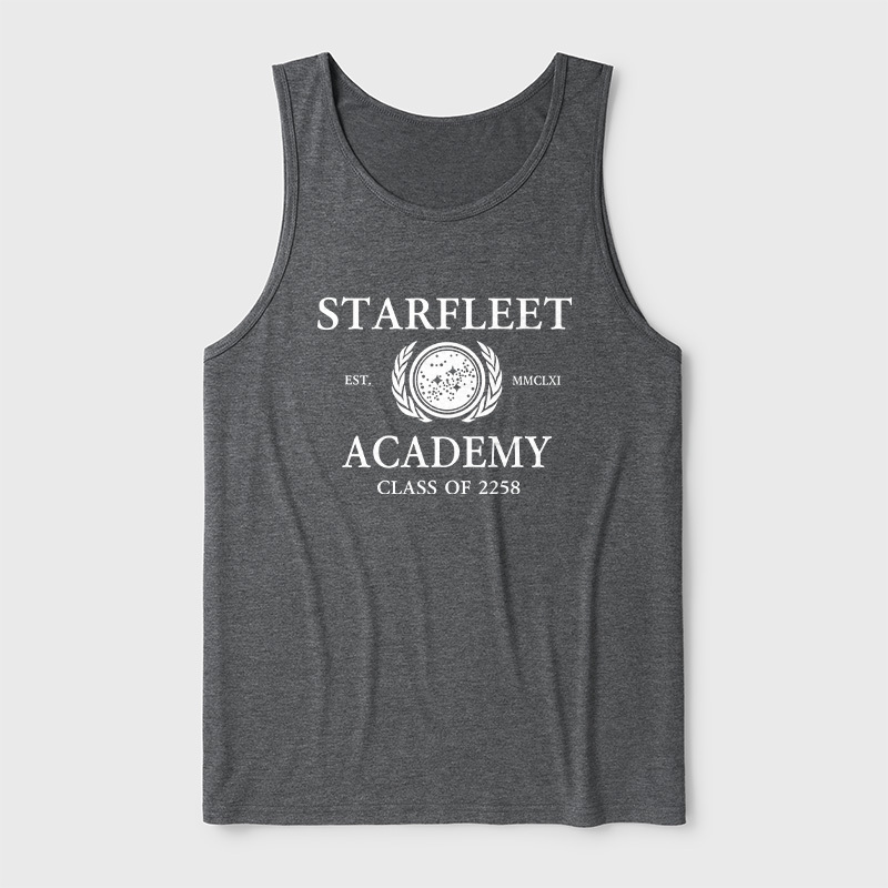 Starfleet Acadmey Class Of 2258 White Ultra Soft Heather Tank