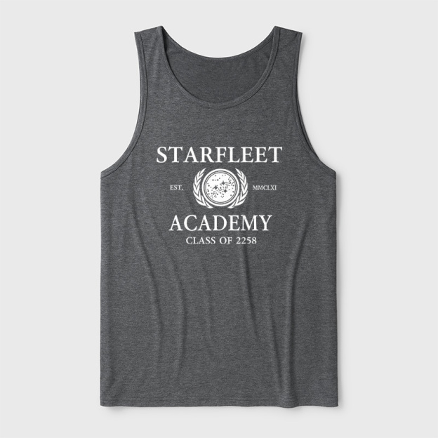 Starfleet Acadmey Class Of 2258 White Ultra Soft Heather Tank