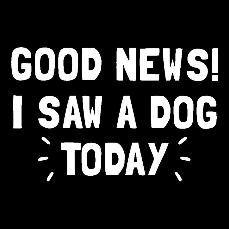Good News I Saw a Dog Today Geek T-Shirt