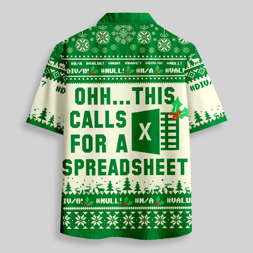 Ohh This Calls for a Spreadsheet Button Up Pocket Shirt