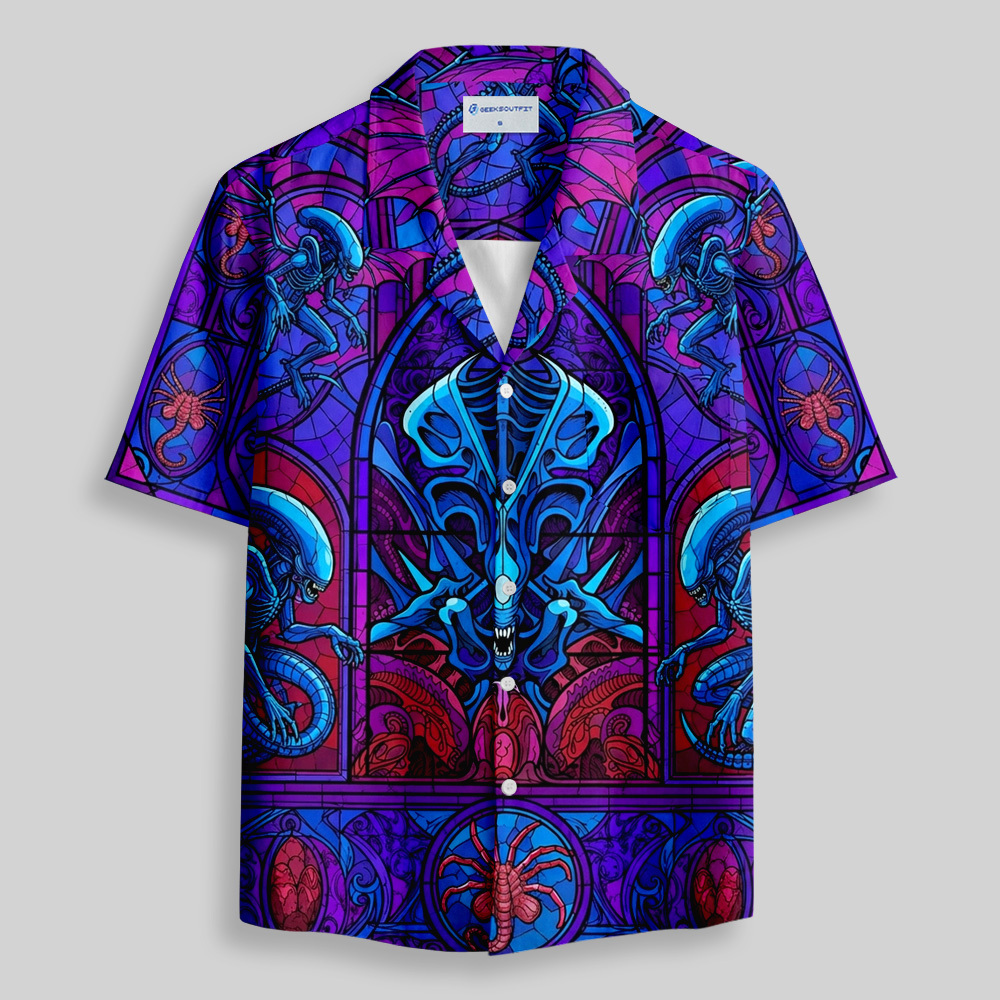 LV-426 Stained Glass Button Up Pocket Shirt