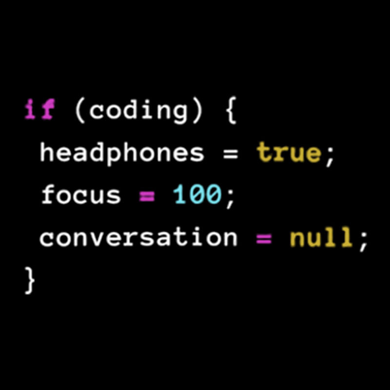 Coding With Headphones Javascript Geek T-Shirt