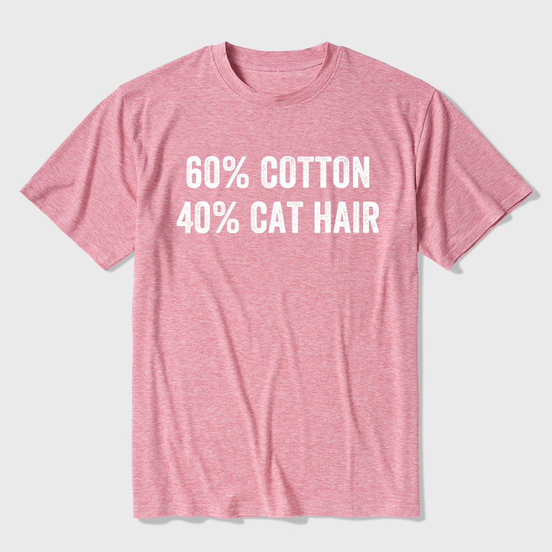 60 Cotton 40 Cat Hair Ultra Soft Heather Tee