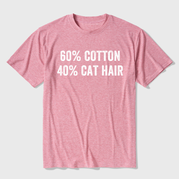 60 Cotton 40 Cat Hair Ultra Soft Heather Tee
