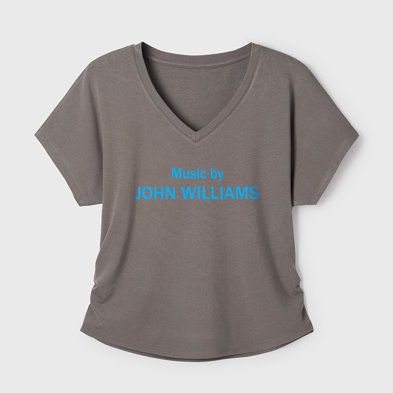 Music by John Williams Geek Dolman Sleeve V-Neck Shirt