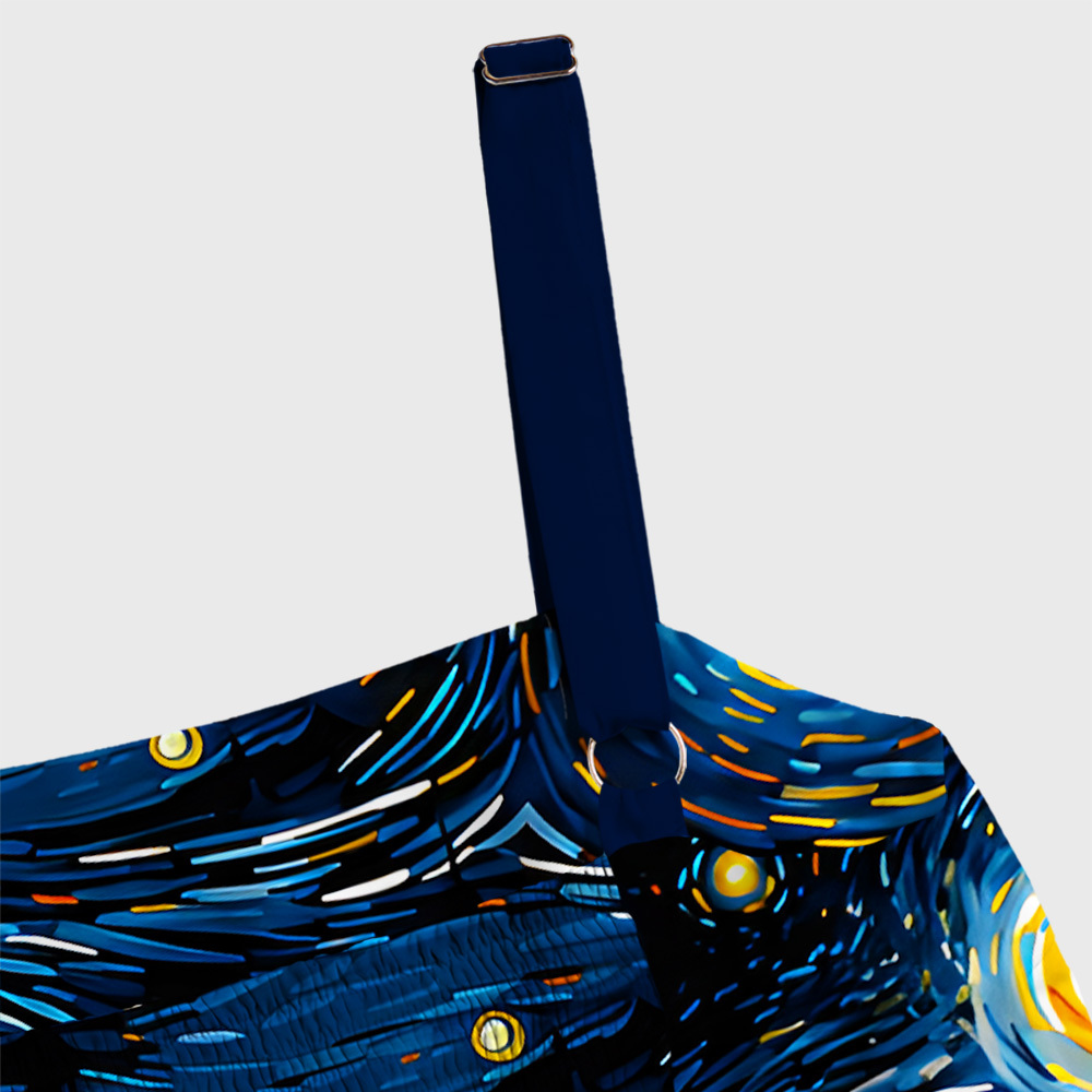 Starry Night Phone Booth Geek Tiered Cami Maxi Dress