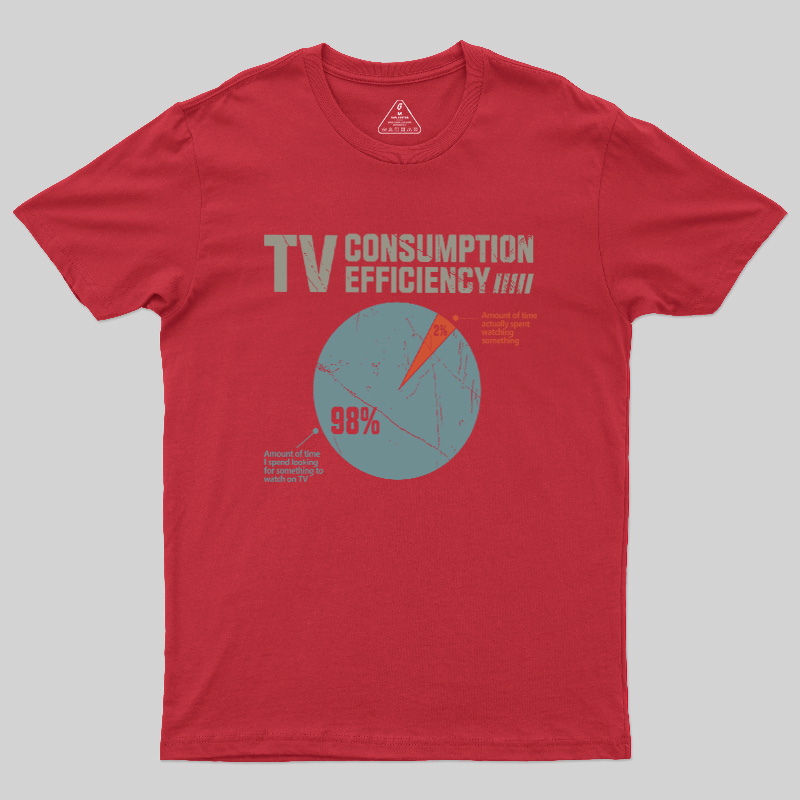 TV Consumption Efficiency Geek T-Shirt