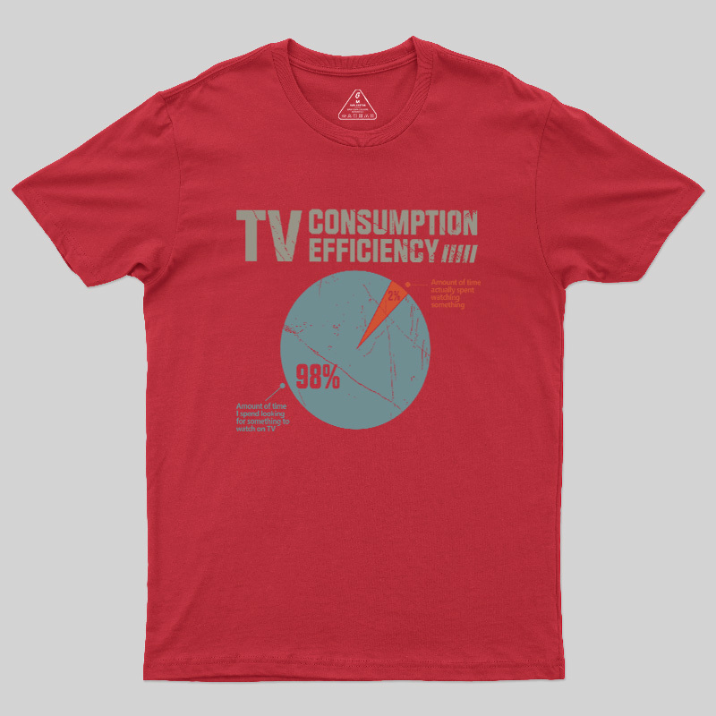 TV Consumption Efficiency Geek T-Shirt