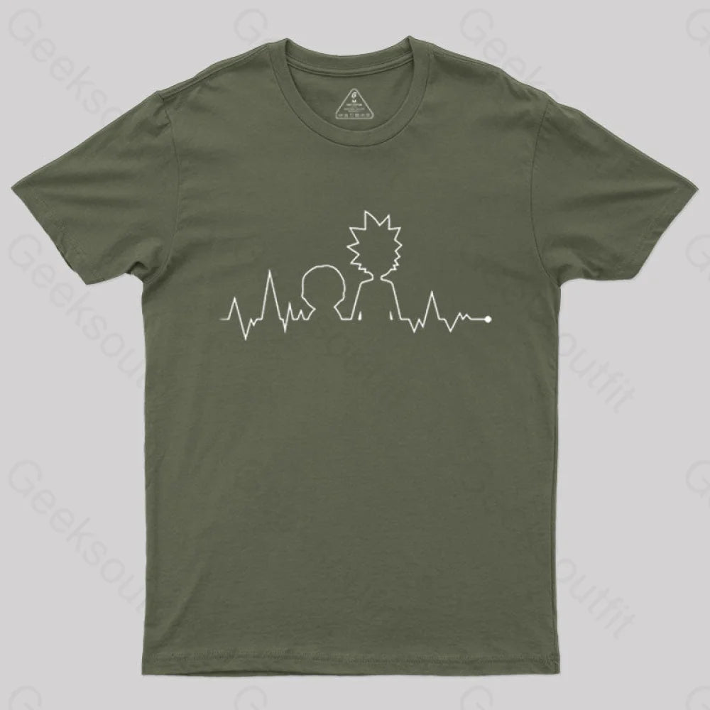 Electrocardiogram Rick T-Shirt Army Green / S