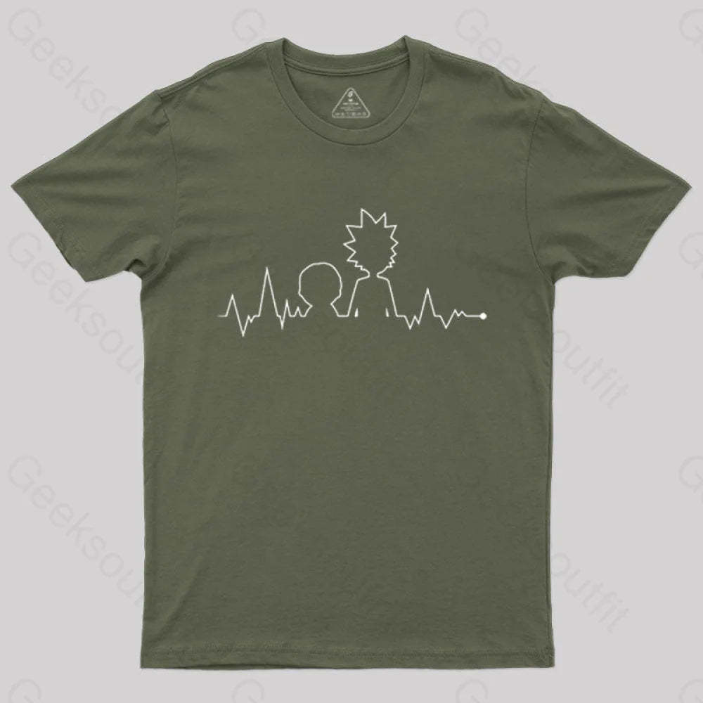 Electrocardiogram Rick T-Shirt Army Green / S