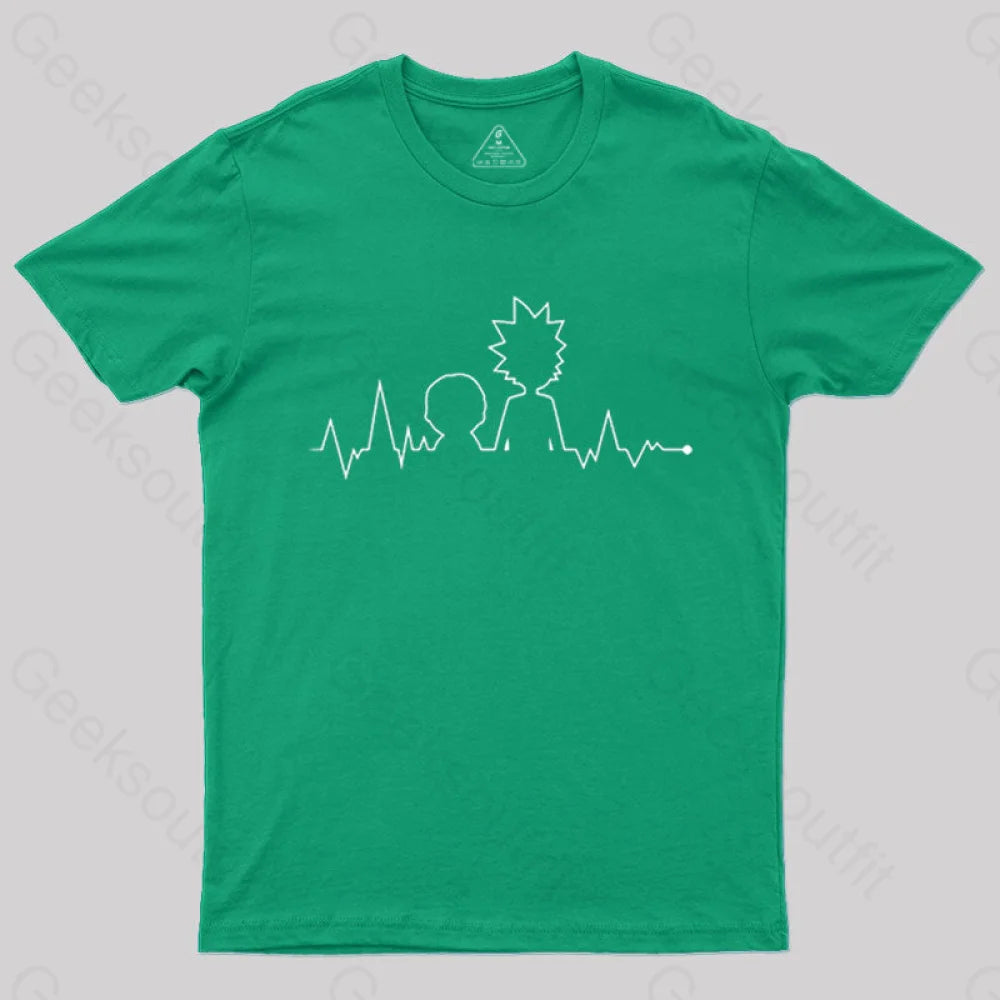 Electrocardiogram Rick T-Shirt Green / S