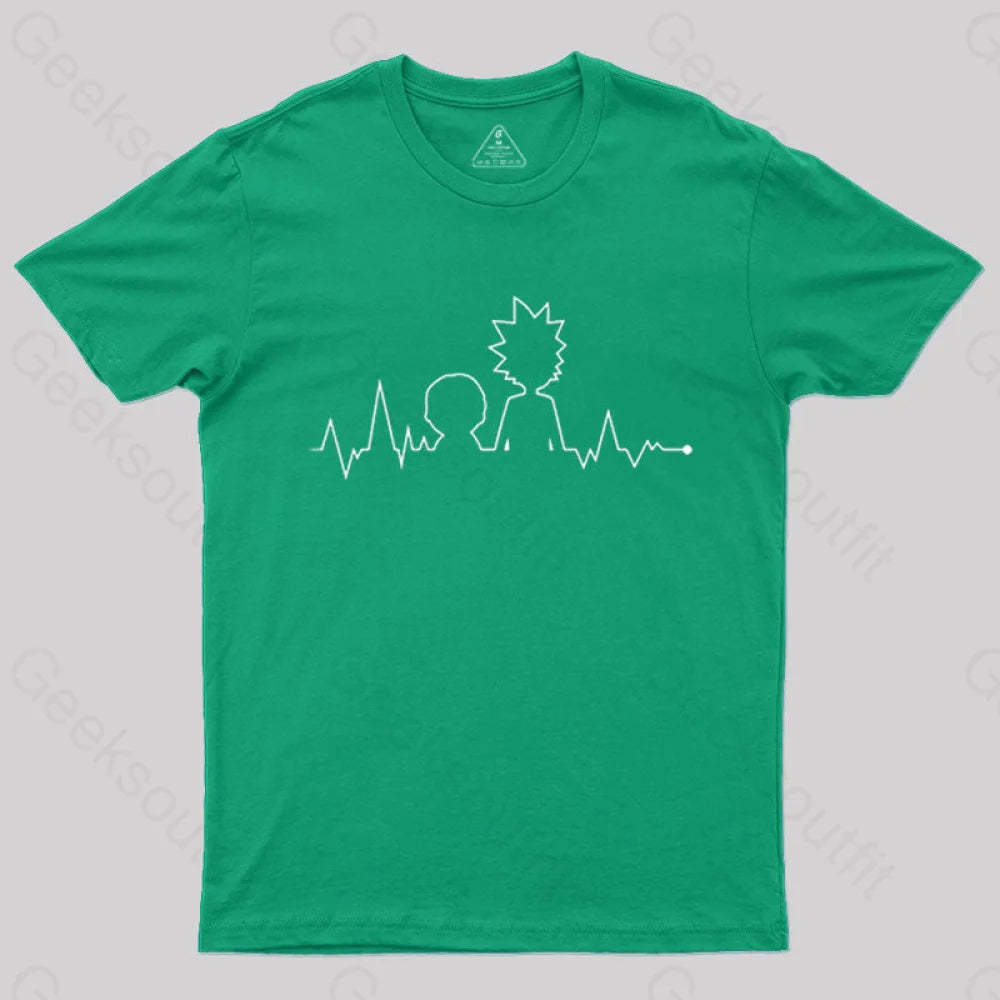 Electrocardiogram Rick T-Shirt Green / S