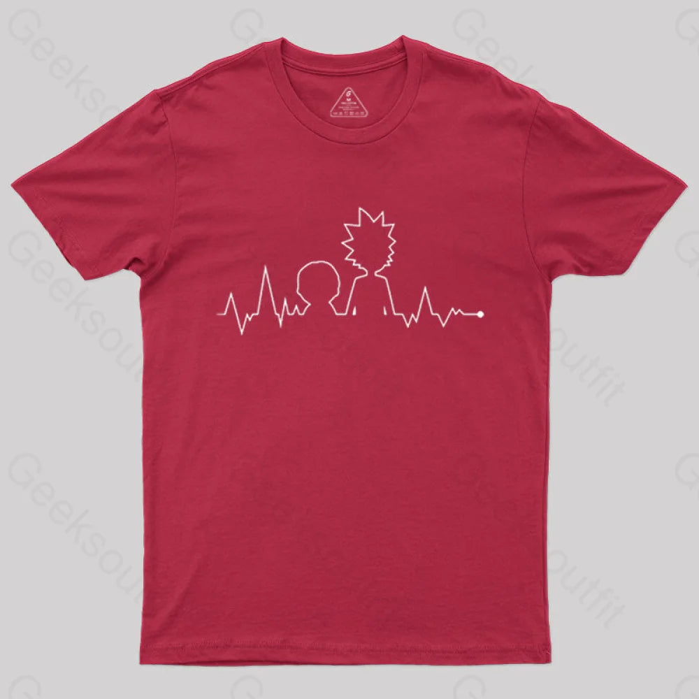 Electrocardiogram Rick T-Shirt Red / S