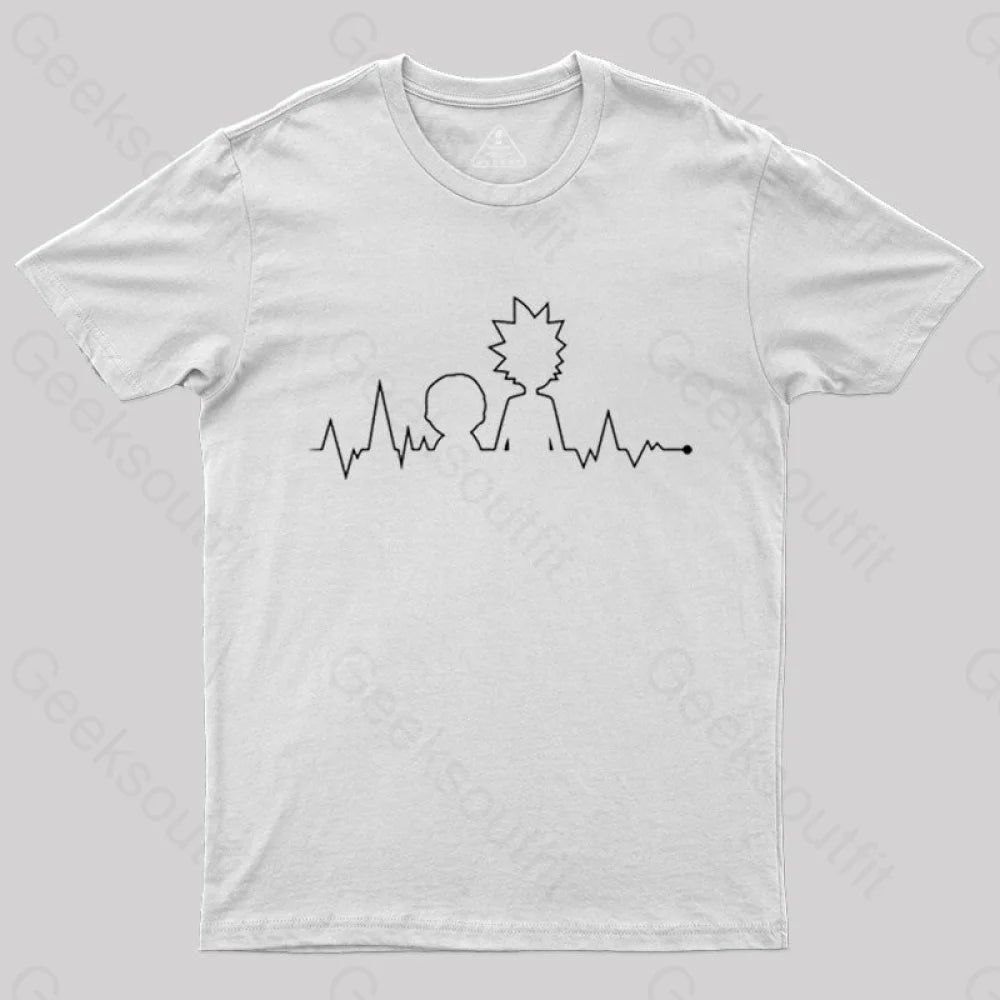 Electrocardiogram Rick T-Shirt White / S