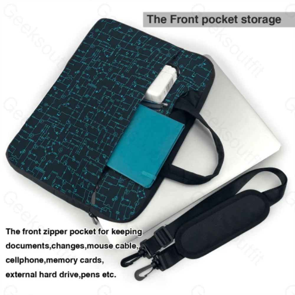 Electronic Components Arrow Dark Blue Laptop Bag