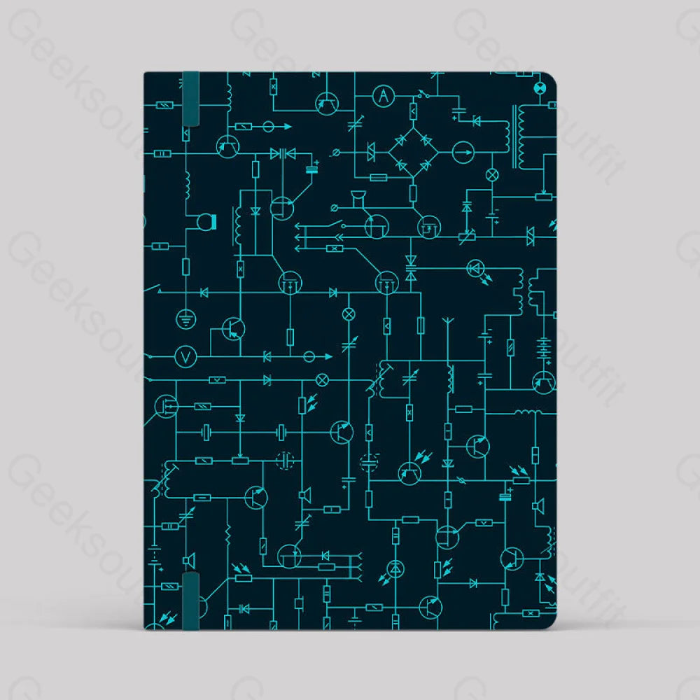 Electronic Components Arrow Dark Blue Notebook