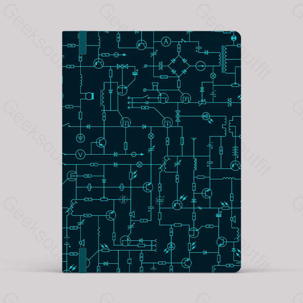 Electronic Components Arrow Dark Blue Notebook