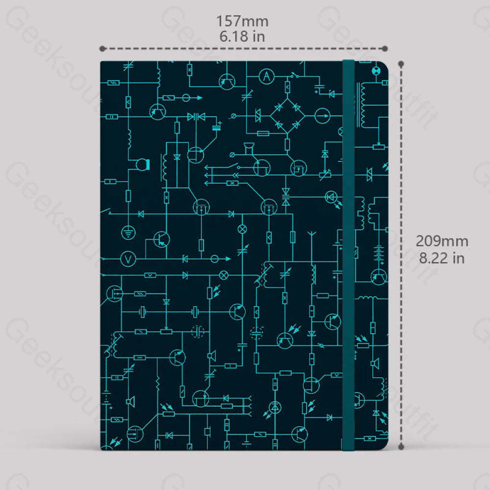 Electronic Components Arrow Dark Blue Notebook Lined