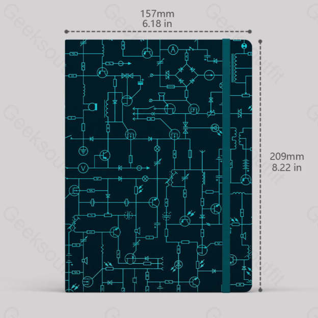 Electronic Components Arrow Dark Blue Notebook Lined