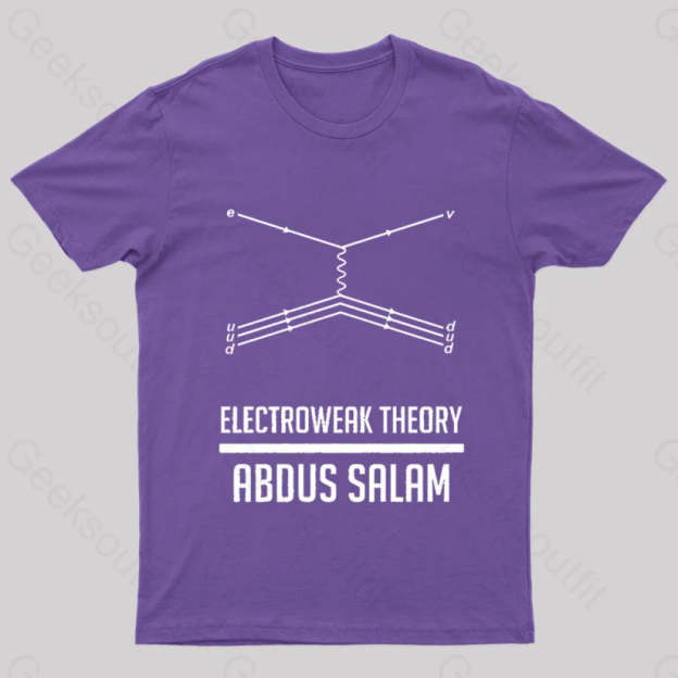 Electroweak Theory Abdus Salam Nerd T-Shirt Purple / S