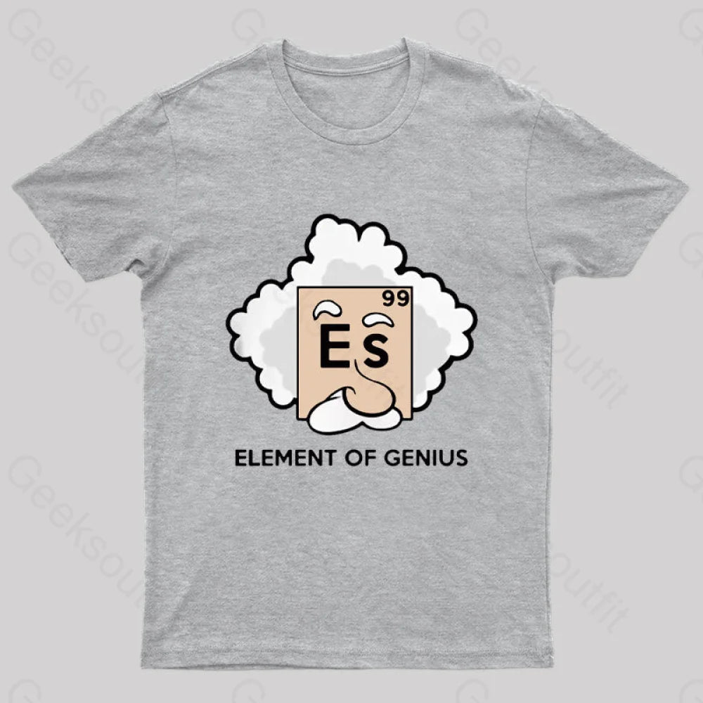 Element Of Genius Nerd T-Shirt Grey / S