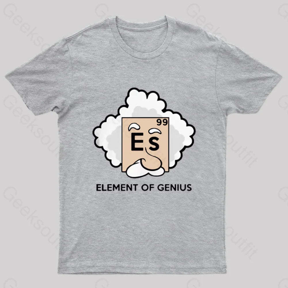 Element Of Genius Nerd T-Shirt Grey / S
