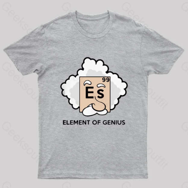 Element Of Genius Nerd T-Shirt Grey / S