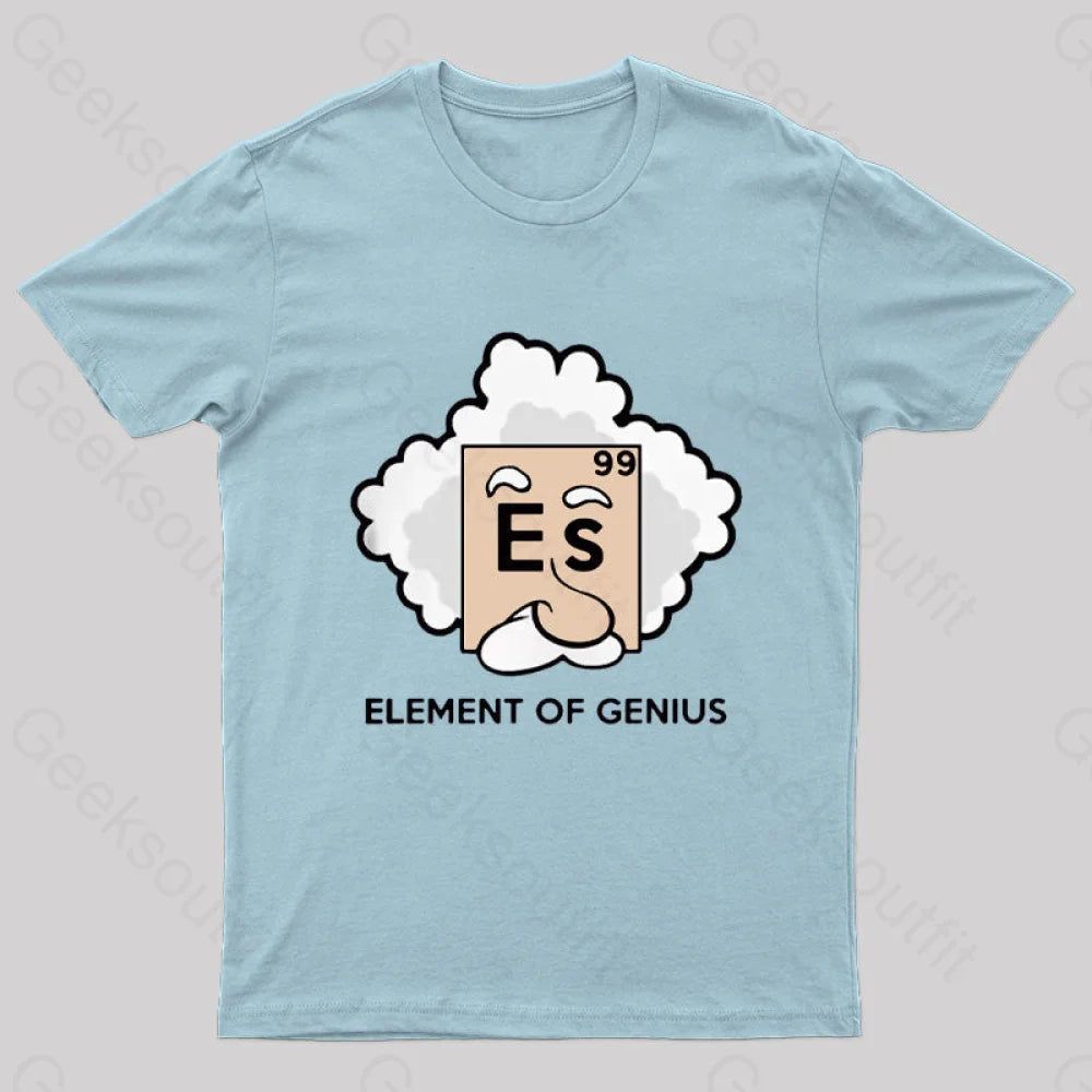 Element Of Genius Nerd T-Shirt Light Blue / S