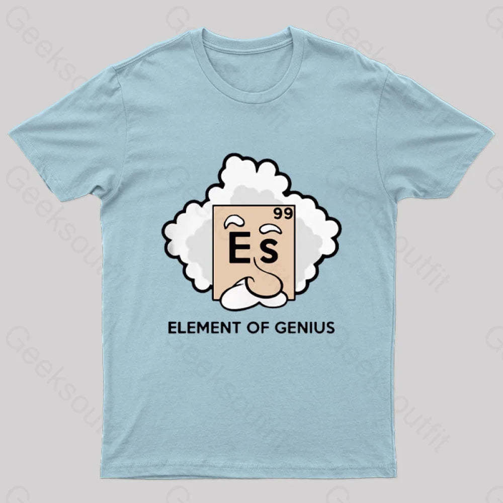 Element Of Genius Nerd T-Shirt Light Blue / S