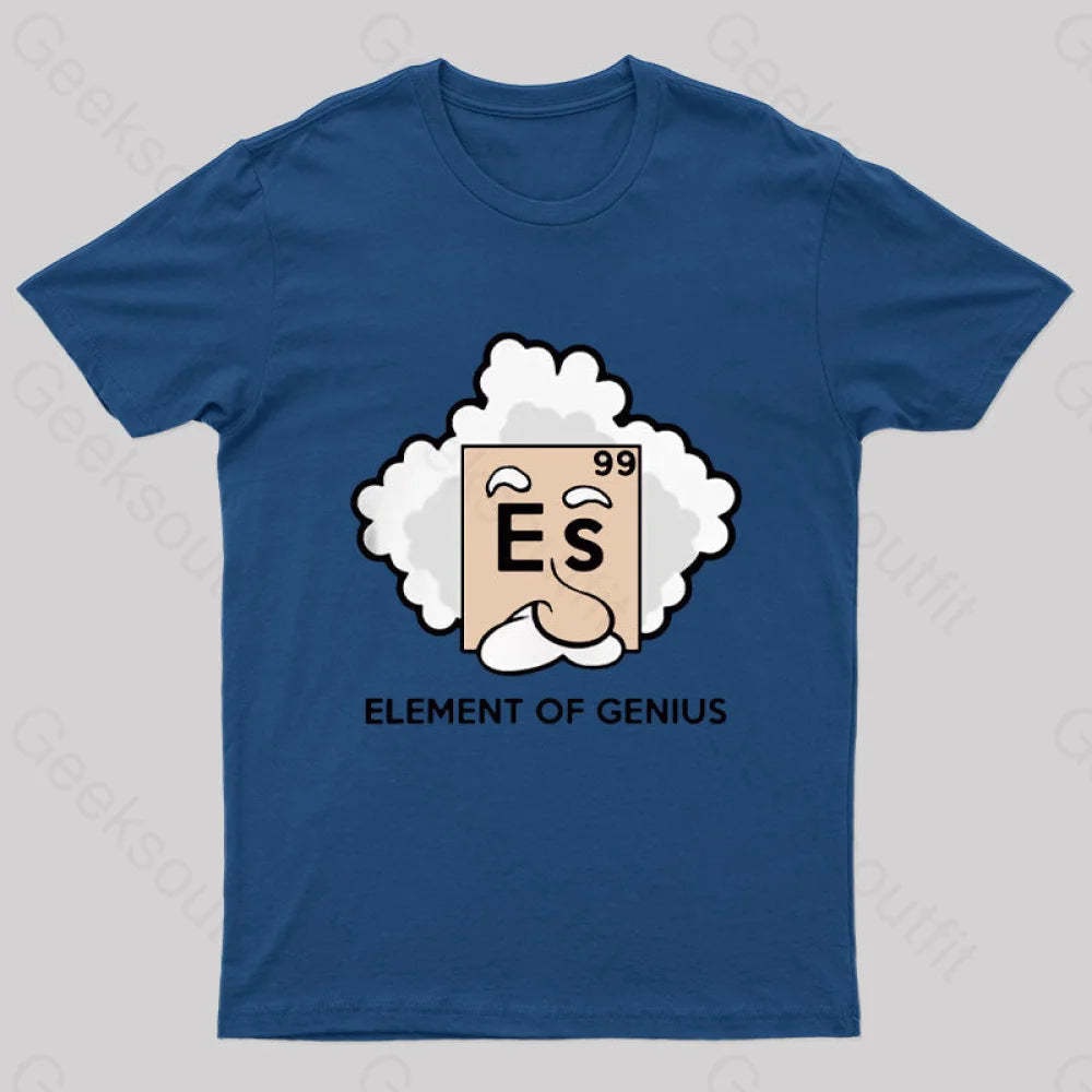 Element Of Genius Nerd T-Shirt Navy / S