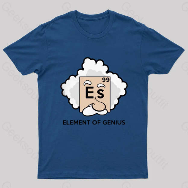 Element Of Genius Nerd T-Shirt Navy / S