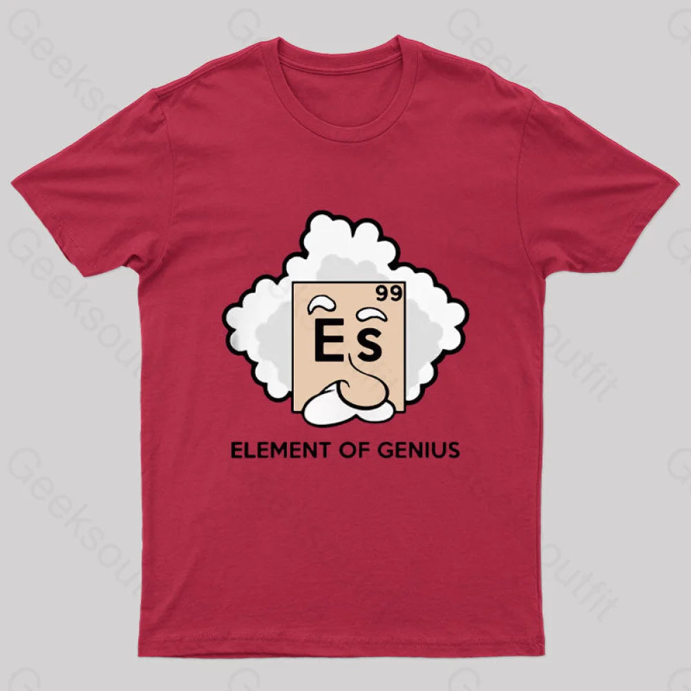 Element Of Genius Nerd T-Shirt Red / S